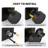 Goldenwarm Matte Black Door Knobs Passage, Closet Door Knob Zinc