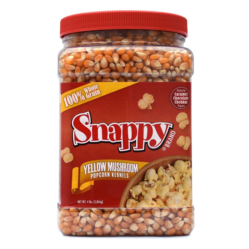 Snappy Yellow Mushroom Popcorn Kernels for Popping with Popcorn Machine,