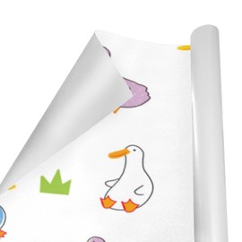 OTVEE Cartoon Duck Wrapping Papers, Gift Wrapping Paper Rolls, 5 Rolls, 58 * 23 inch Per Roll, Gift Wrap Wrapping Papers for Birthday, Bridal, Baby Showers, Valentine's Day, Morther's Day