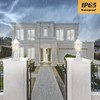 PARTPHONER Dusk to Dawn White Outdoor Post Light with Pier