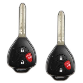 KeylessKing* 2 Replacement For Toyota Yaris Scion tC xD iQ Remote Key MOZB41TG G Chip 3 Bttn