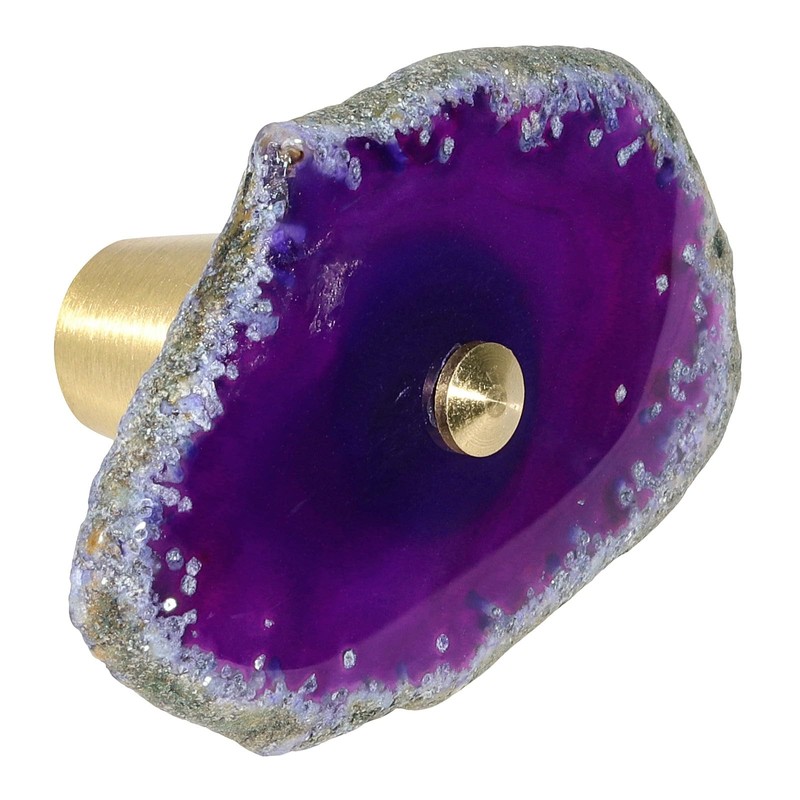 SUNYIK Pack of 4 Irregular Agate Slice Cabinet Knobs with