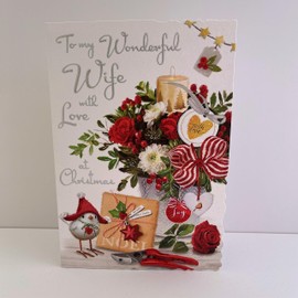 Jonny Javelin Wonderful Wife Love At Christmas Time Card Robin