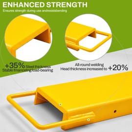AUTOSAVER88 72 Inch Forklift Extensions for 4.5" Width Forklift Trucks, Heavy Duty Steel Pallet Fork Extensions 1 Pair, Compatible with Forklifts and Loaders, Fork Extender Reach, Yellow