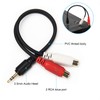 AHIER 3.5mm Gold 1/8 Stereo Mini Jack Male to 2