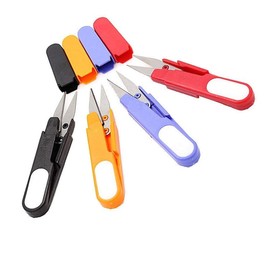 ISKYBOB 4 Pack Sewing Scissors Clippers, Embroidery Thrum Yarn Fishing Thread Beading Cutter, Mini Small Snips Trimming Nipper,DIY Supplies,Random Color