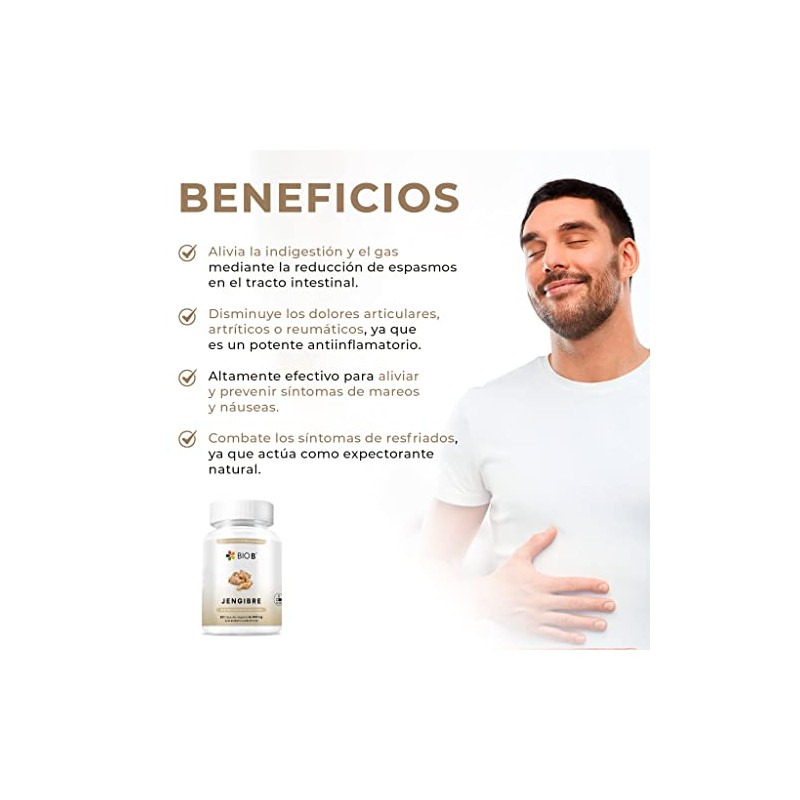Bio B Jengibre 2 Pack de 60 cápsulas veganas cada