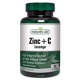 Natures Aid Zinc + C - Zinc with Vitamin C - 30 Lozenges