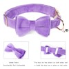 NISIYE Dog Bowtie Collars, Cute Soft Velvet Dog Collar with