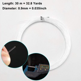 Invisible Hanging Support Up to 60lbs, 98Feet(30M) Clear Picture Wire with 40 Aluminum Crimping Sleeves, Strong Nylon Wire for Hanging Picture Frame, String Light, Christmas Decor