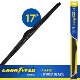 Goodyear Ascent 17" Hybrid Windshield Wiper Blade, Replacement Hybrid Windshield Wiper Blade with Universal Adaptor, Pack of 1