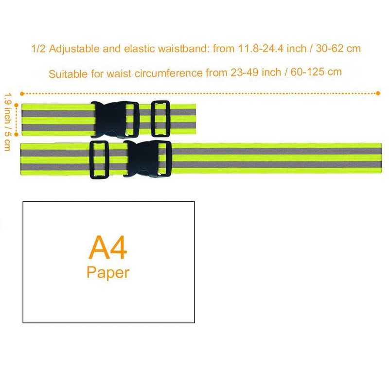 GOGO High Visibility Reflective Running Belt, Reflective Tapes for Cycling