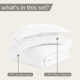 Decfair 100% Egyptian Cotton Duvet Cover Set King Size High Thread Count Ultra Soft and Smooth Sateen Weave All Seasons Bedding 7 Corner Ties and Zipper - 1 Ivory King Duvet Cover and 2 Pillow Shams