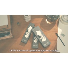 ARTIFY 3PCS Professional Natural Squirrel Hair Quill Watercolor Brushes#0,#2, #4