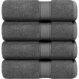 Utopia Towels Luxury White Bath Towels, 27x54 Inch, 700 GSM Hotel Towels (Grey)