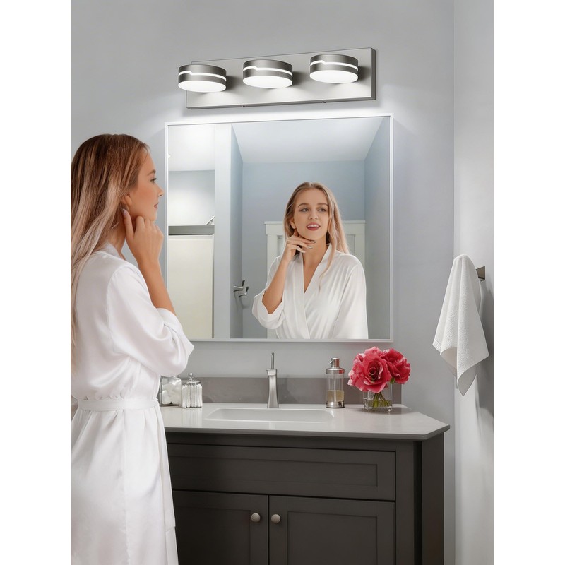 MKBNG Vanity Lights for Bathroom, 18.9in Brushed Nickel Bathroom Light