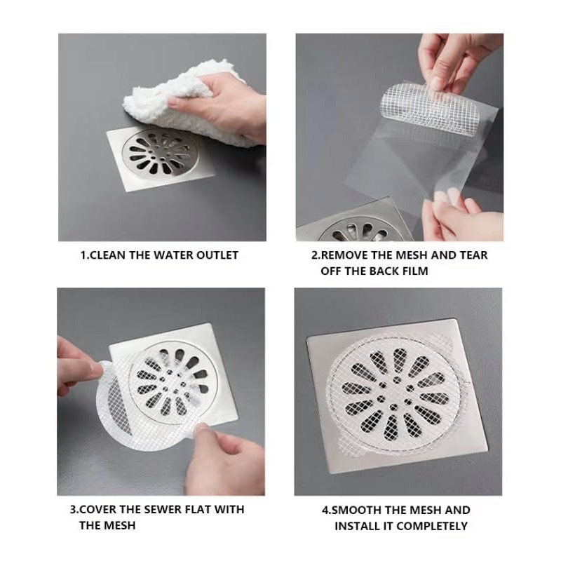 Shower Hair Drain Catcher Square