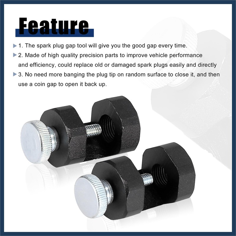 INFINAUTO 2pcs 12mm 14mm Thread Car Engine Spark Plug Caliper