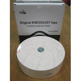 Nasara KT7G Original Kinesiology XXL Tape (5 cm x 32 m), weiß