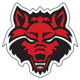Arkansas State Indians Decal (Wolf Decal (3",4",6",12"), 4 in)