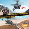 DEERC Apache RC Helicopter for Kids & Adults, Military Remote