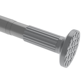Tension Curtain Rod, 51-126 Inch,Spring Shower Tension Curtain Rod, Closet Rod, for Windows or Shower, Easy to Install, No Drilling, No Rust, for Bathroom, Rod Diameter 1.26 Inches, Grey,Umimile