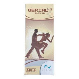 Gerial B-12 Elixir Suplemento Alimenticio Vitaminas 340 Ml Sabor Sin Sabor