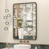OKPAL 20x28 Bronze Bathroom Mirror, Brushed Metal Bathroom Vanity Mirrors