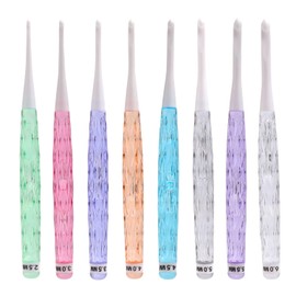 8pcs Crochet Hooks Ergonomic, 0.1-0.24in Inline Crochet Needle Set for Crocheting Prym Crochet Tools with Anti-Slip Colorful Plastic Handles Yarn Supplies Gift Accessories for Knitting Enthusiast