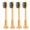 PONPACE Bamboo Toothbrush Heads Compatible with 7AM2M, Soft Charcoal Infused