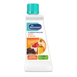 Dr. Beckmann - Liquido Dissolvi Macchie Unto & Salse | Lo smacchiatore specifico per eliminare macchie di grasso, cioccolato e molto altro | 50 ml