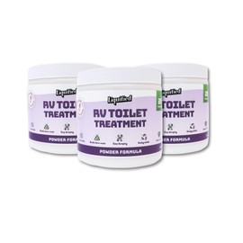 Liquified RV Toilet Treatment Bundle - Black Holding Tank Digester - Odor Eliminator - RV Black Tank Treatment - Powder Formula - Made in The USA (Lavender, Pack of 3)