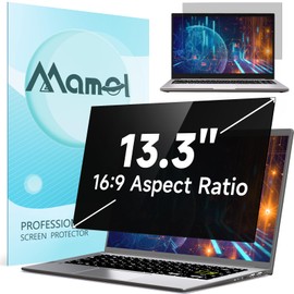 Mamol Privacy Screen 13.3 Inch Privacy Filter for 16:9 Laptop, Privacy Film, Laptop Screen Filter, Anti Blue Light, Anti-Glare Protection, Removable, Compatible with
