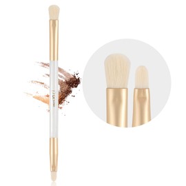 DUcare Dual Eyebrow Brush & Lip Brush, 2-in-1, For Gradient Under-Eye Bags Cylindrical Brush, Good Color Payoff, Soft, No Powder Fallout, X1-12