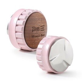 Espresso Coffee Distributor - 58mm Coffee Distributor Pink Espresso Accessories, Heavy Duty Coffee Levelling Tool with Wood Lid, Espresso Hand Tamper Tool Fits 58mm Portafilters (Pink)