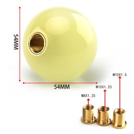 RASNONE Universal Gear Shifter Glowing Pearl Ball Shift Knob for Manual/Automatic Short Green Glow in The Dark
