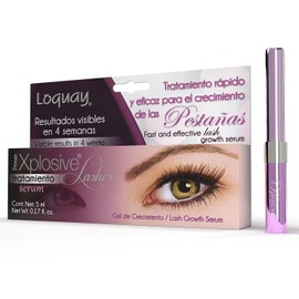 Loquay Tratamiento para fortalecer y alargar las pestañas Xplosive, Blanco, 5 ml