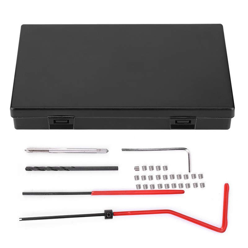 30 Pcs Thread Repair Kit M2.5x0.45 Stainless Steel Rethreading Tap