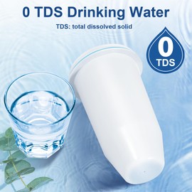 Recogwood Upgraded 5-Stage Water Filter Replacement for Zero Pitcher & Dispenser, 0 TDS Filtration, Reduces Lead, Chromium, PFOA & PFOS, Compatible with ZR-001, ZR-004, ZR-017, 6-Pack