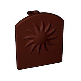 Brown End Cap for Sunwood Screw-Down Main Bar T50RM Aluminium Intermediate Roof Canopy Rafter Capping