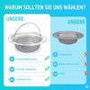 Pack of 2 Drain Strainers, Stainless Steel Sink Strainer with