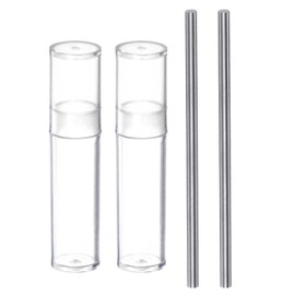 HARFINGTON 2pcs 0.0787" Pin Gage 2mm Diameter Metric Tolerance 0.001mm Class X Plug Gage Pin, Bearing Steel Go No-Go Plug Gage