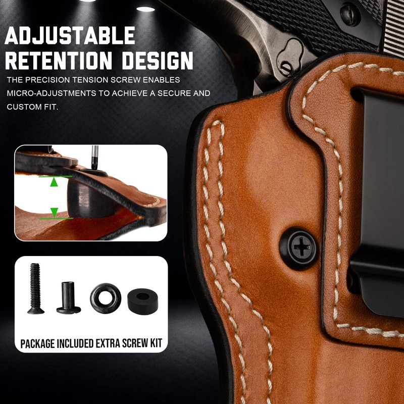 IWB Leather Holster for 1911 5", 4.25" & 4" with