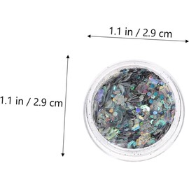 DOITOOL Cajas Brillantina lentejuelas brillantes para el cabello purpurina liquida corporal gel 3d maquillaje makeup cara cuerpo brillo gel de brillo para el cabello Flash Accesorios