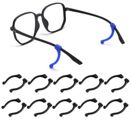 TORWOL Glasses Retainer Anti-Slip Glasses Grip Ear Hook Safety Eyewear Retainers,Works with Glasses Temples 3-10mm, 10 Pairs, Black