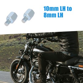 A ABSOPRO Motorcycle 10mm LH to 8mm LH Rearview Mirrors Adapter (Set of 2)