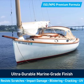 TotalBoat Marine Gelcoat for Boat Building, Repair and Composite Coatings (White, Quart with Wax)