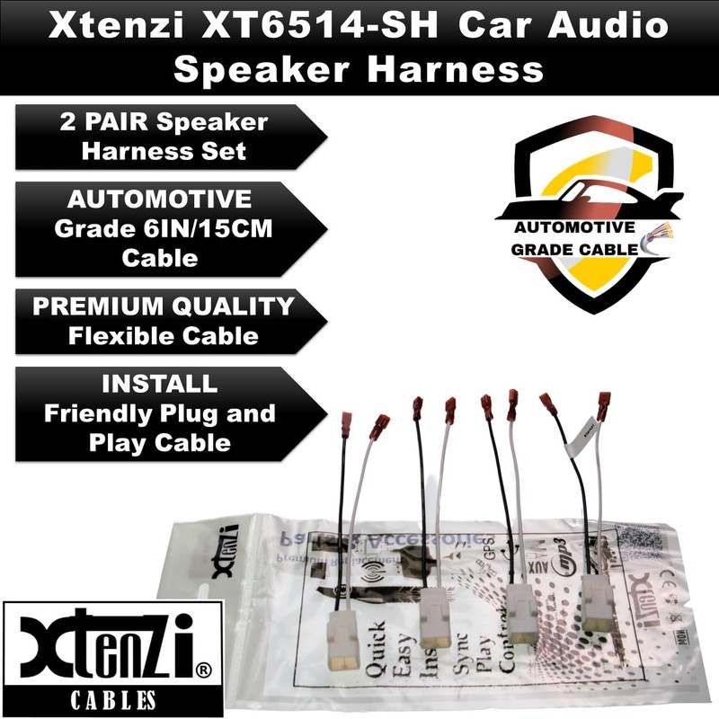 Xtenzi 2 Pair Car Speaker Harness Set Compatible with Chrysler,