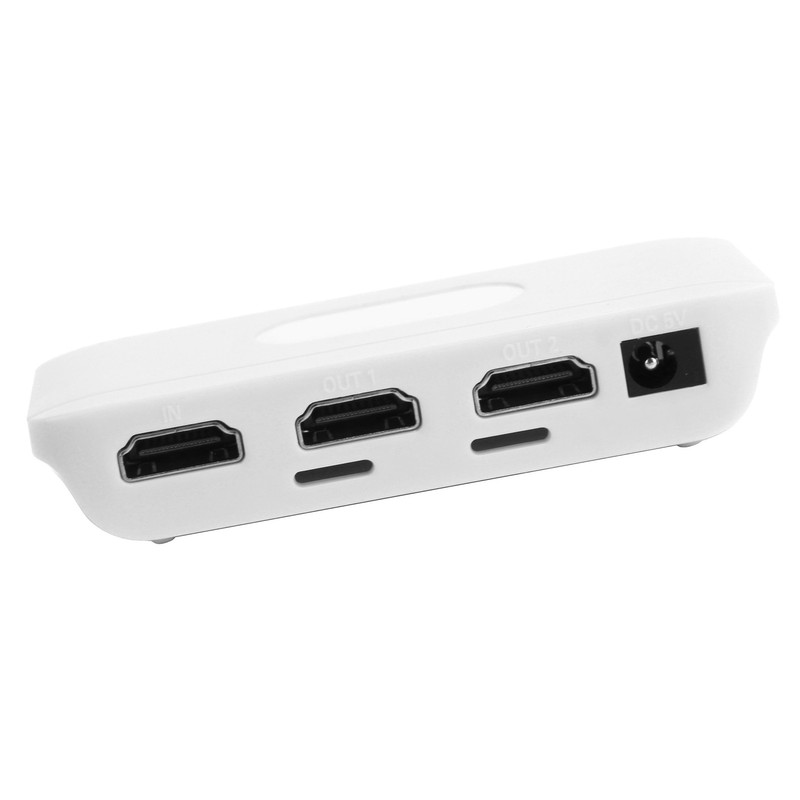 HDMI Compatible Splitter 1 Input to 2 Outputs Mini 1080P