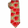 Yekiua Watermelon Men's Ties Watercolor Cute Summer Tropical Fruit Slices